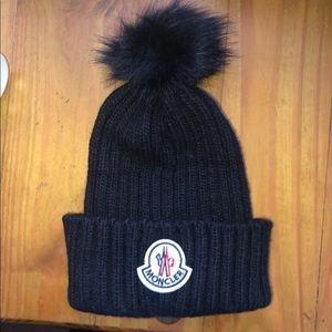Moncler Black Pom Hat